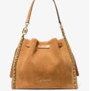 Michael Kors Mina Large Suede Chain Shoulder Bag
